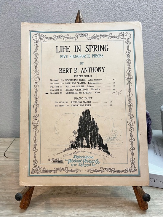 Accents | Vintage Sheet Music Life In Spring Bert R Anthony Theodore ...
